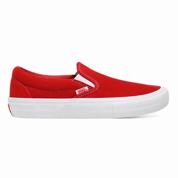 Férfi Vans Suede Pro Deszkás Cipő VA3587190 Piros/Fehér